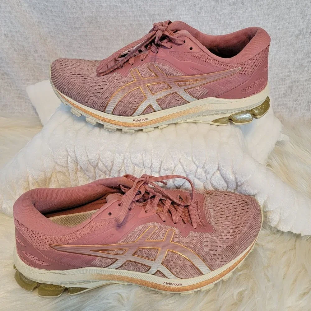 Women's ASICS GT 1000 10 Running Shoes Pink Cushioned Sneaker Athleisure‎ Sz 10